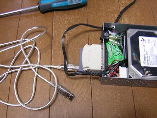 SCSIからUSBに変換して接続