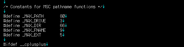 MS-DOS版TurboC++のMAX_PATHの値